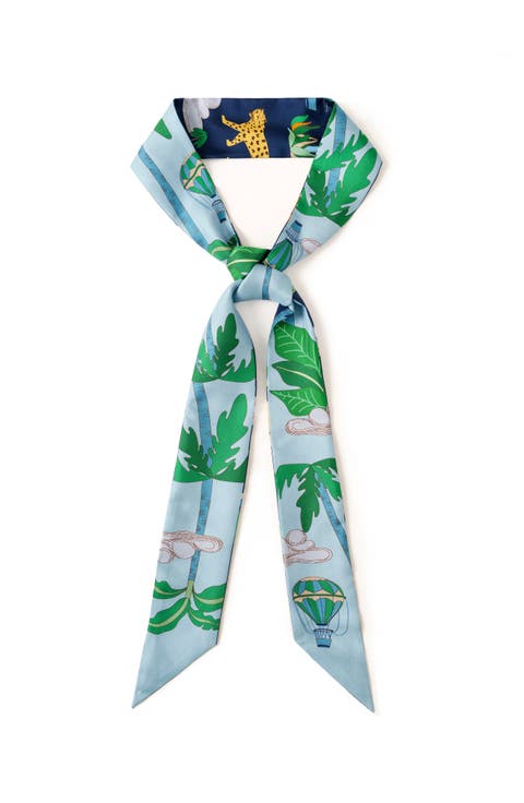 Silk Skinny Scarf Jungle Carnival