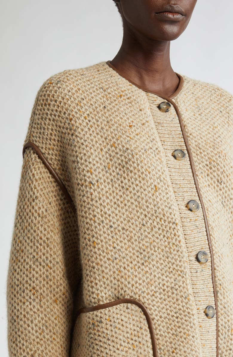 Altuzarra Medrano Oversize Merino Wool Blend Knit Jacket, Alternate, color, 