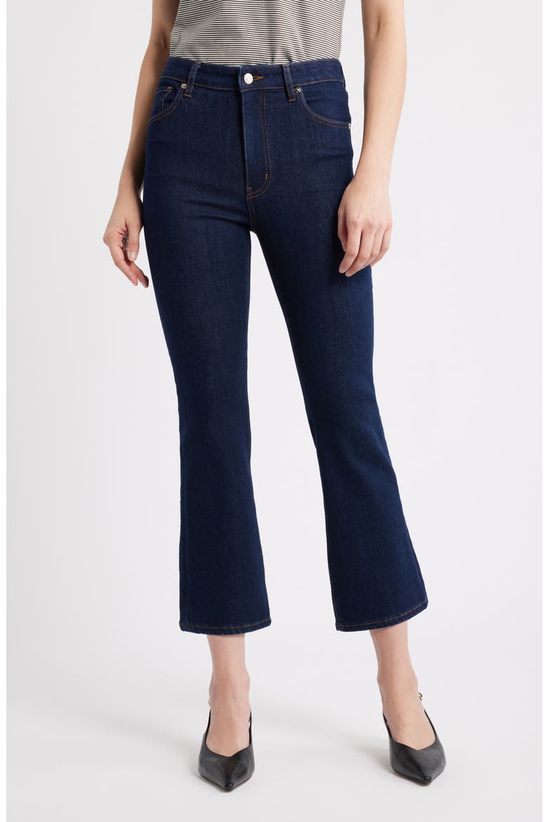 The Reboot High Waist Crop Flare Jeans, Main, color, RINSE