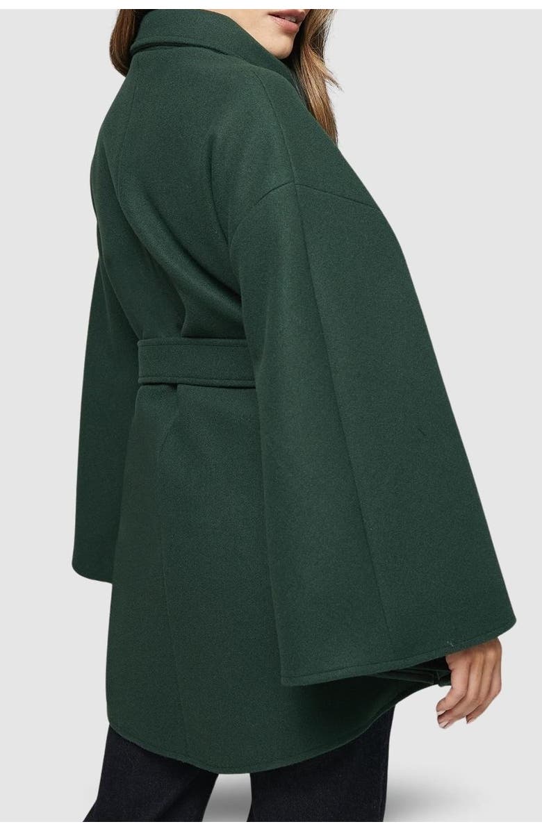 Wallis Wool Mix Belted Cape, Alternate, color, Teal