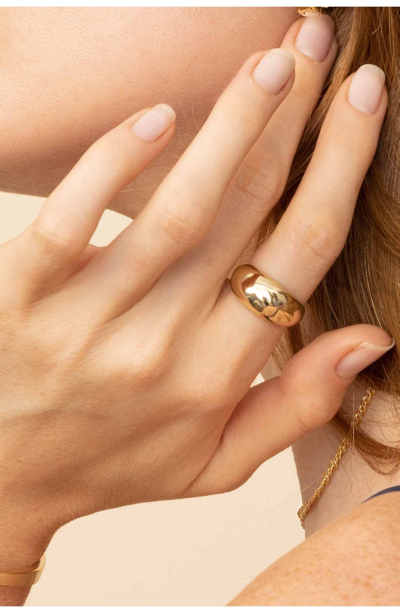 Oradina 14K Yellow Gold Archie Bold Ring, Alternate, color, Yellow Gold