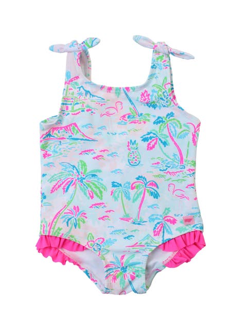 Toddler Girls UPF50+ Tie Shoulder One Piece