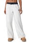 Contrast Waist Logo Wide Leg Sweatpants