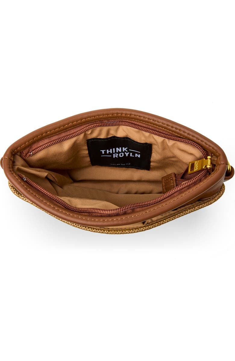 THINK ROYLN Raffia Convertible Belt Bag, Alternate, color, Sand Dune Raffia And Mocha