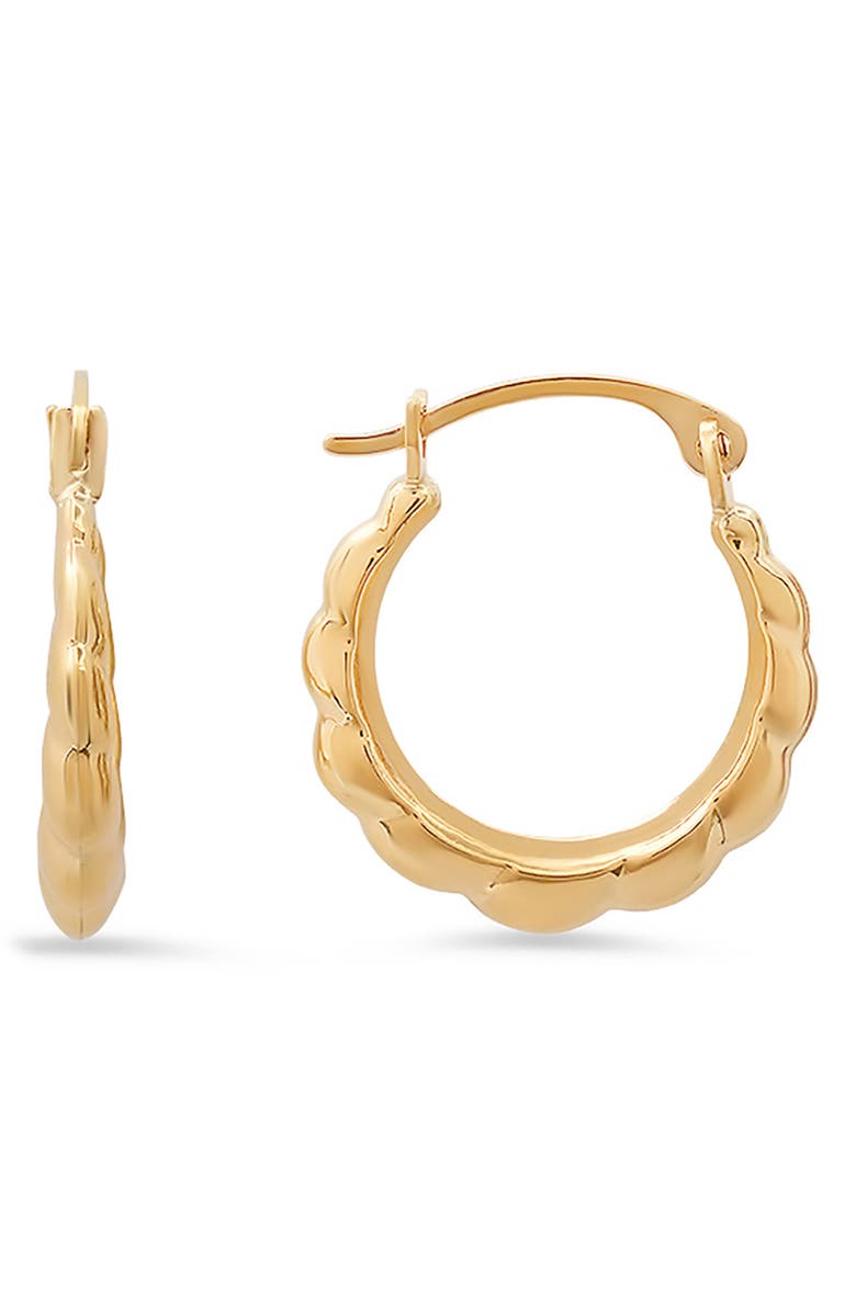 Queen Jewels 10K Gold Cloud Huggie Hoop Earrings, Main, color, Gold