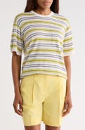 TWP Beach Stripe Short Sleeve Wool Sweater