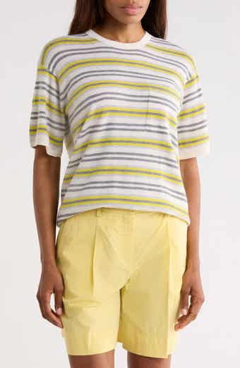 TWP Beach Stripe Short Sleeve Wool Sweater