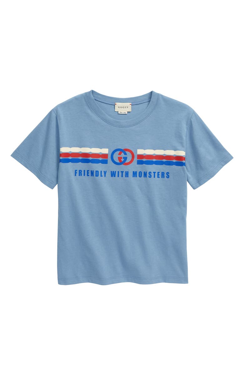 Gucci Friendly with Monsters Graphic Cotton Tee, Main, color, 