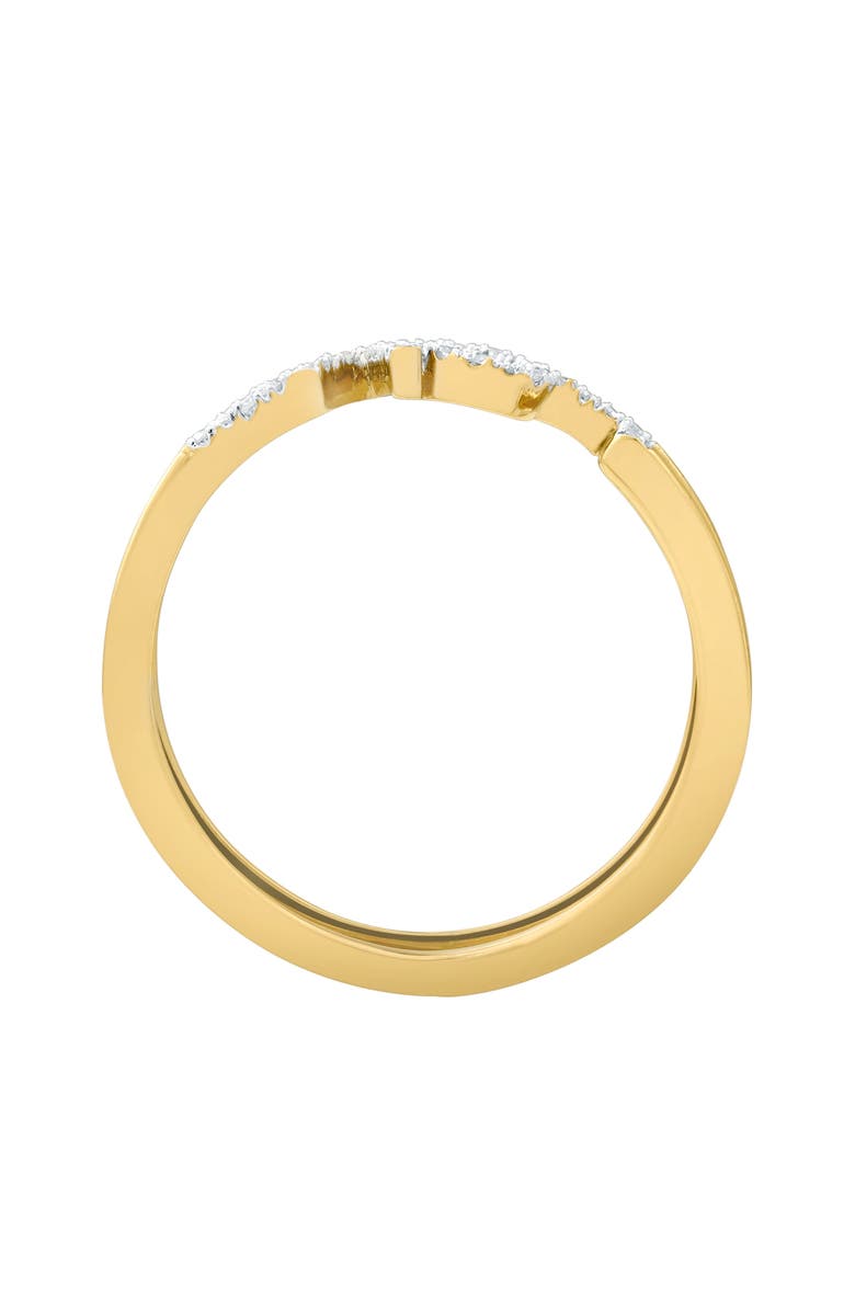 LuvMyJewelry Amorra 0.15 Cts Natural Diamond LOVE 14K Gold Ring, Alternate, color, 14K Yellow Gold