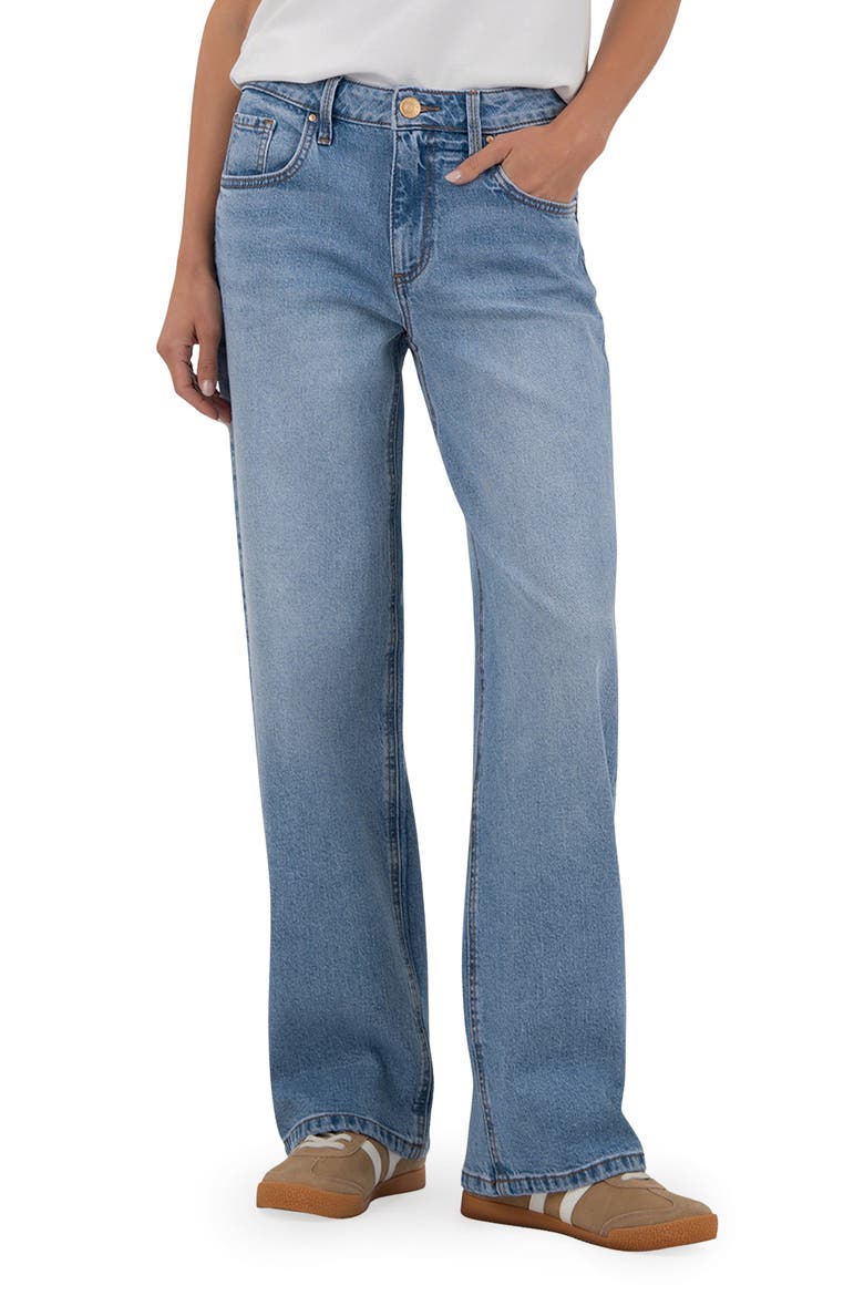 Selena Low Rise Baggy Straight Leg Jeans, Main, color, BRAVERY