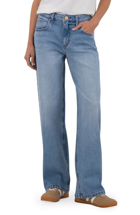 Selena Low Rise Baggy Straight Leg Jeans (Bravery)