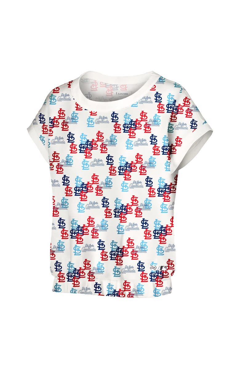 LUSSO Women's Lusso White St. Louis Cardinals Madge Dolman Tri-Blend T-Shirt, Alternate, color, White