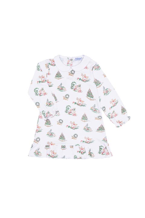 Pima Cotton Christmas Toile Long Sleeve Playtime  - Toddler