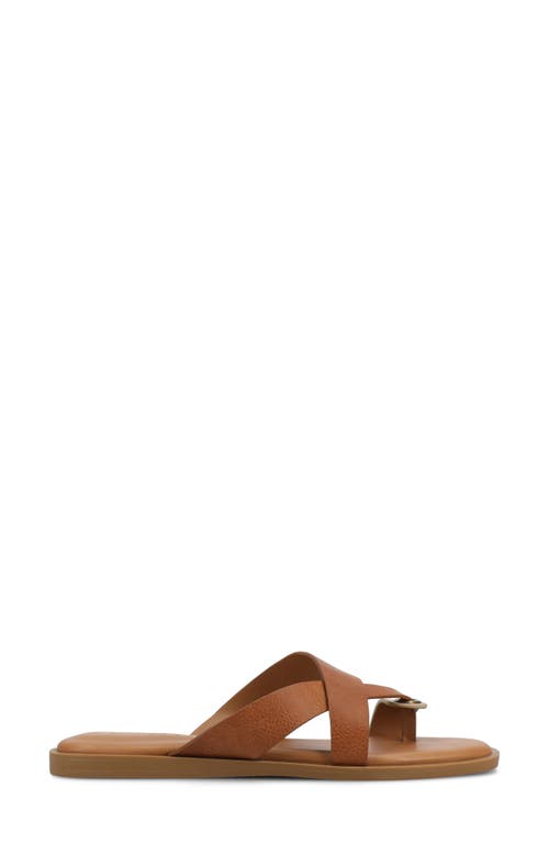 Journee Collection Prizzie Flat Slide Sandal In Champagne