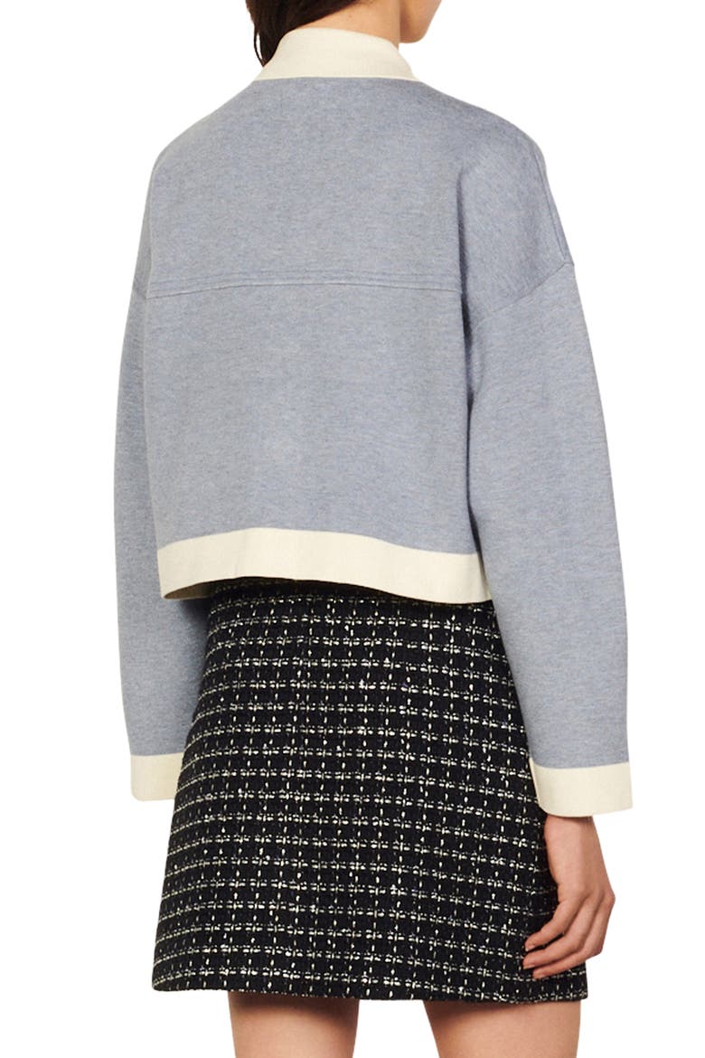 Crop Cardigan, Alternate, color, SKY BLUE