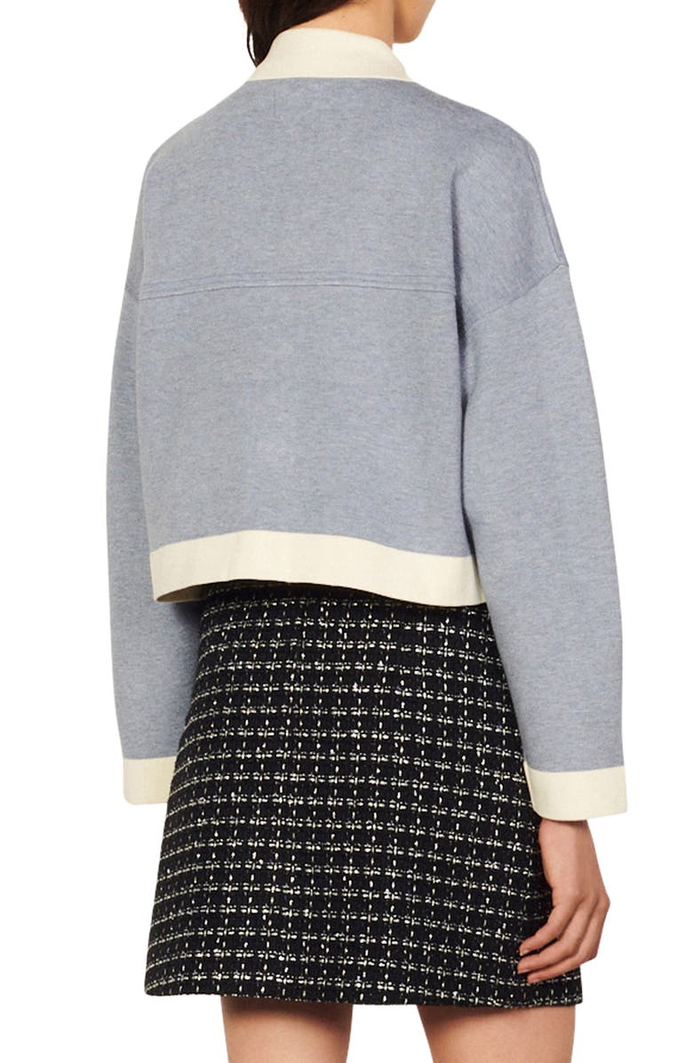 SANDRO Crop Cardigan, Alternate, color, 