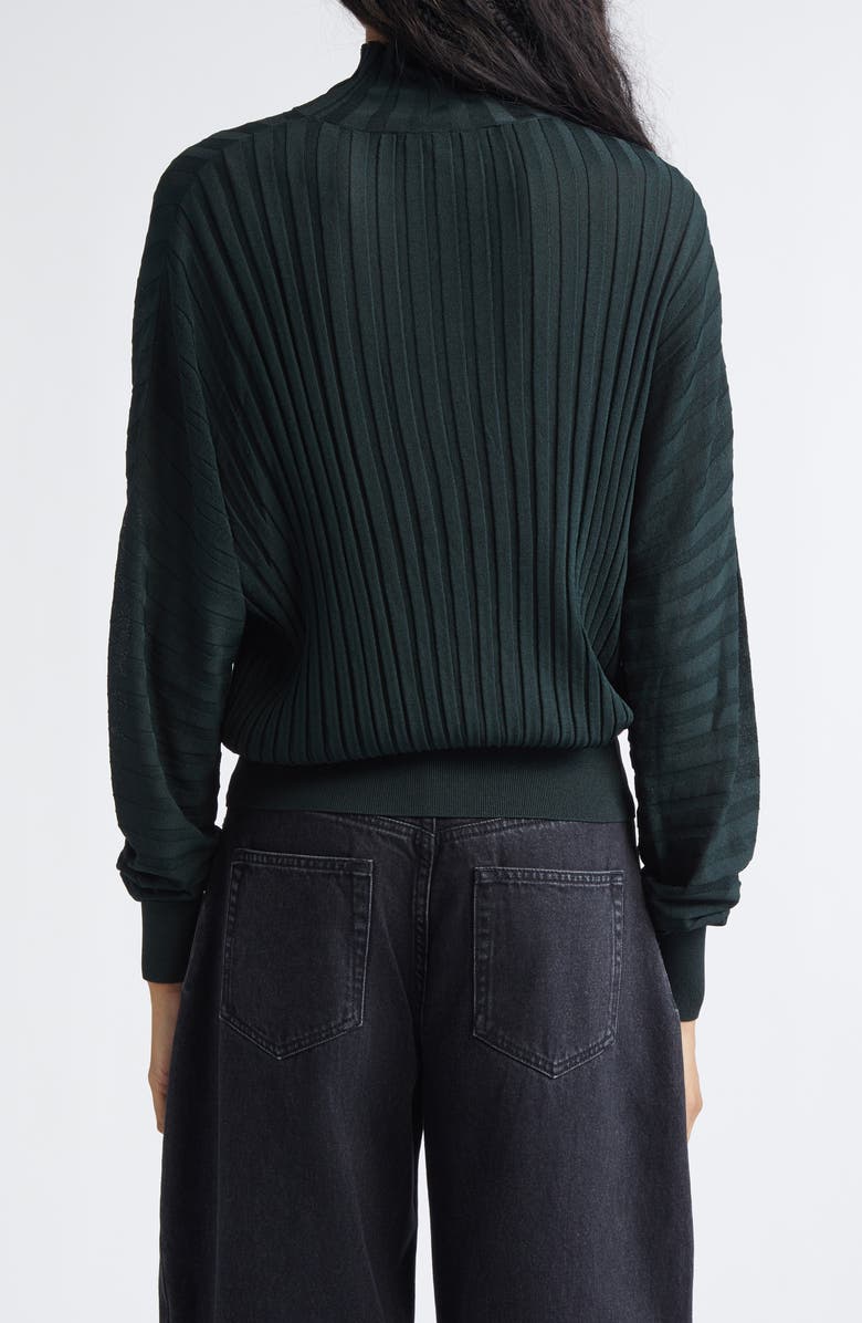 Proenza Schouler Luiza Mock Neck Rib Sweater, Alternate, color, Bottle Green