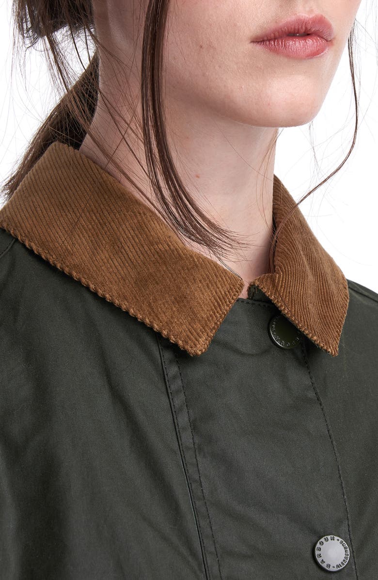 Barbour x ALEXACHUNG Edith Weatherproof Waxed Cotton Jacket, Alternate, color,