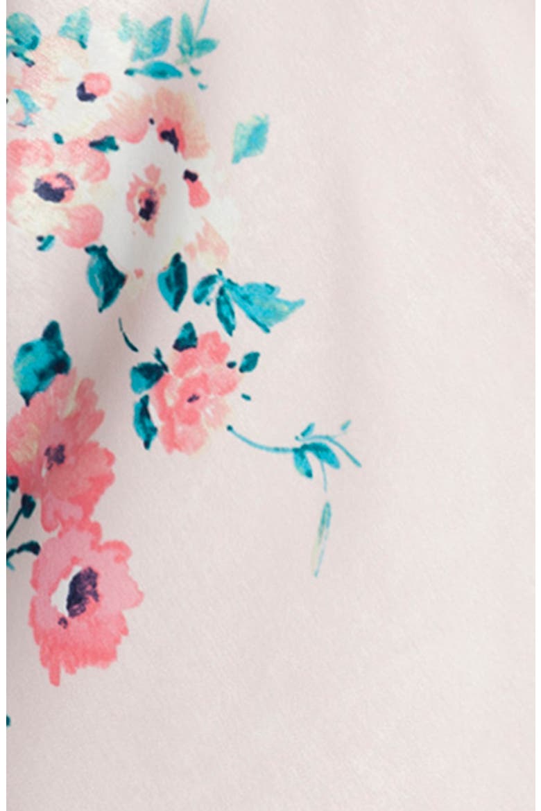 Vision Floral Satin Chemise, Alternate, color, PEACH FLORAL