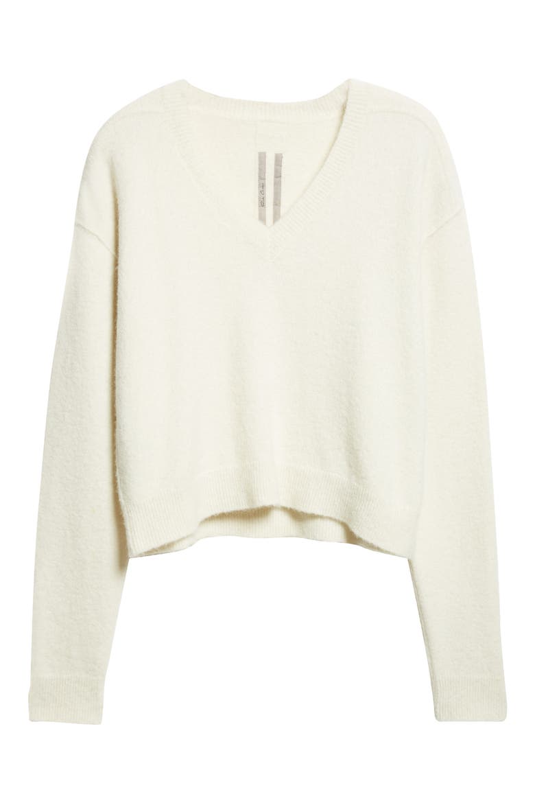 Tommy Alpaca & Wool Blend V-Neck Sweater, Alternate, color, MILK