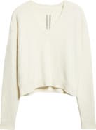 Rick Owens Tommy Alpaca & Wool Blend V-Neck Sweater