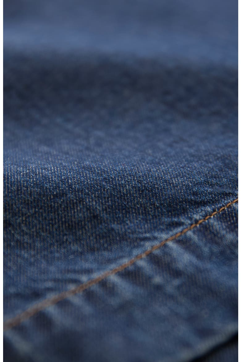 Drape Denim Culotte Pants, Alternate, color, Indigo Mid Wash