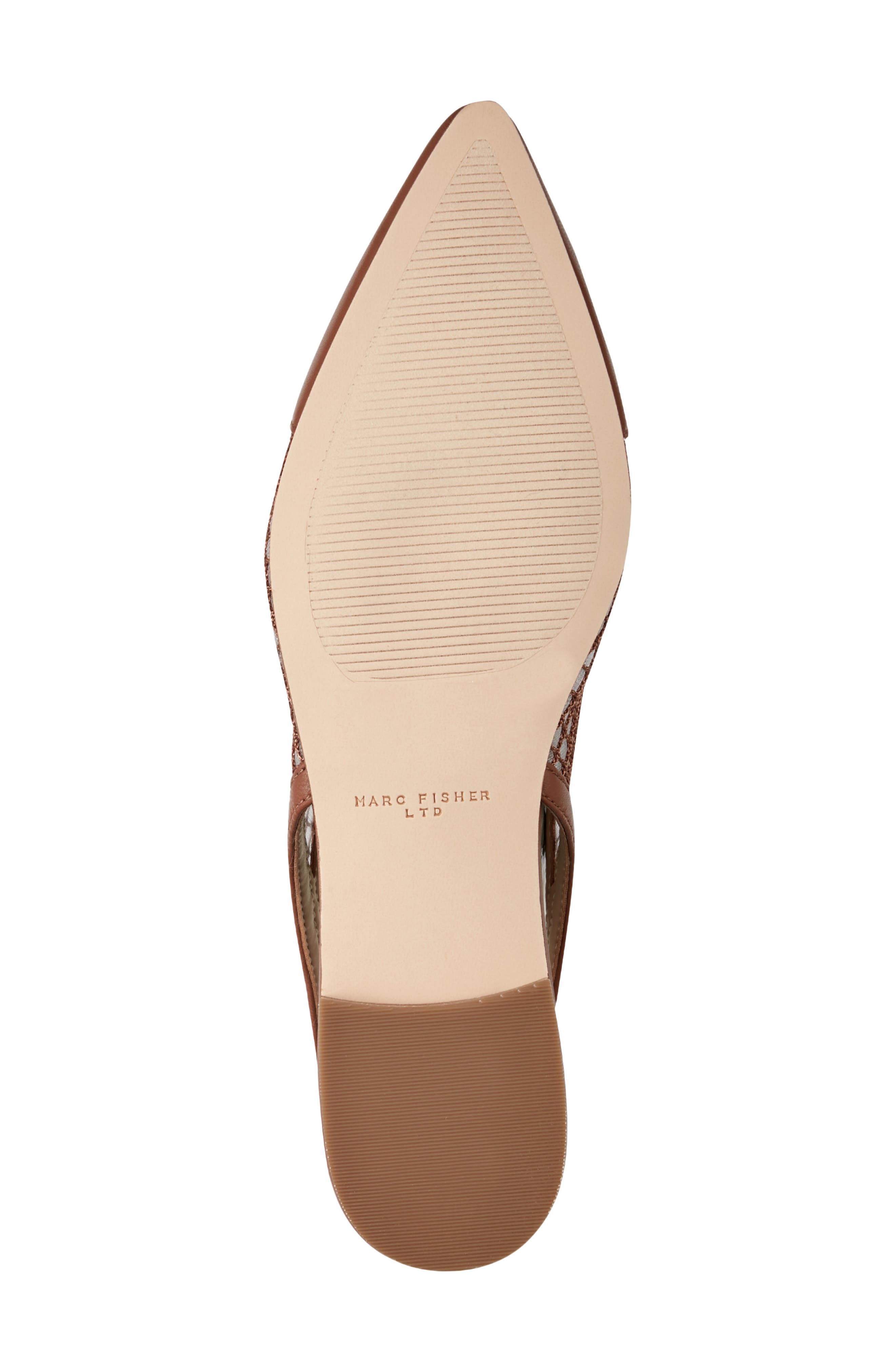 Davin Pointed Toe Slingback Flat, Alternate, color, MEDIUM BROWN