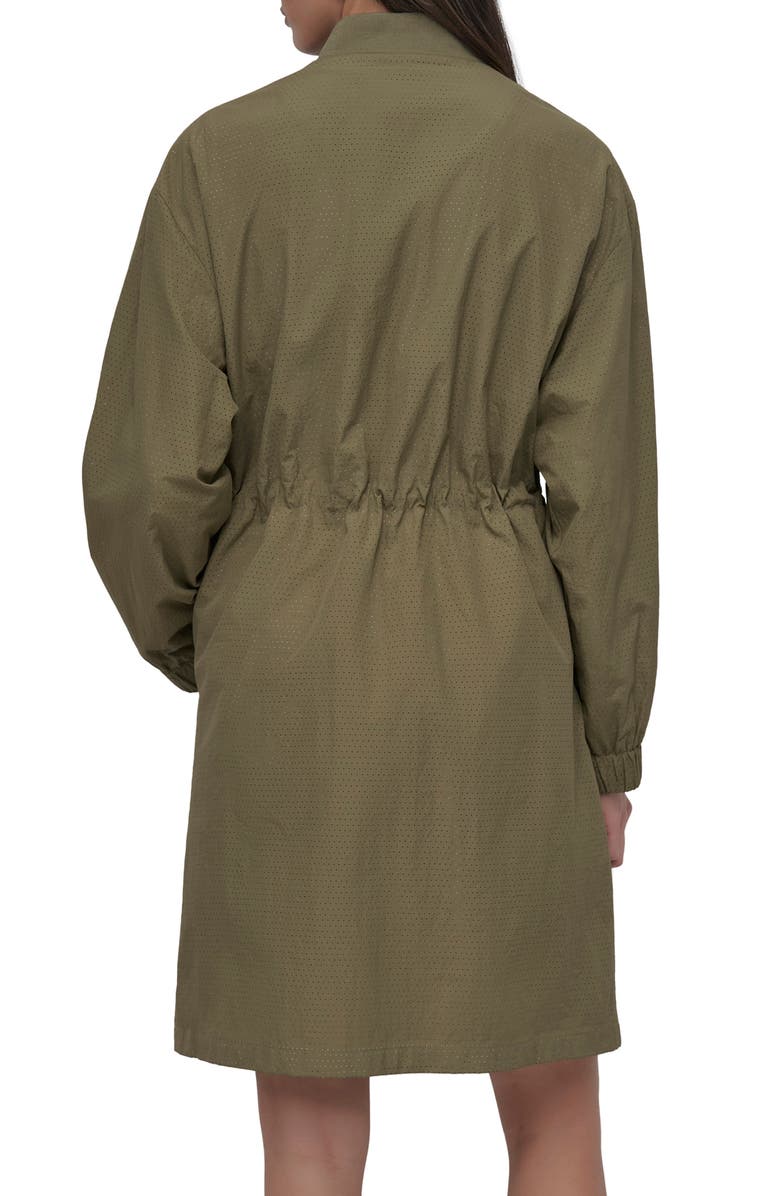 DKNY Perforated Longline Jacket, Alternate, color, 