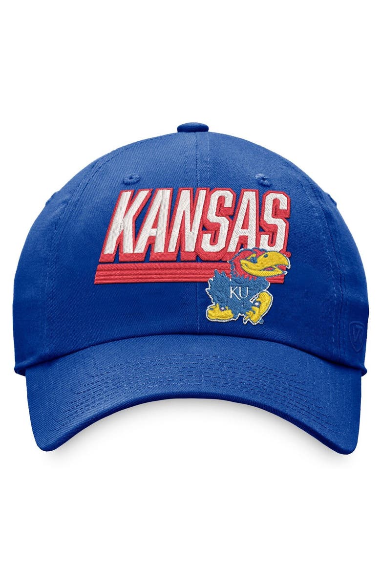 Men's Top of the World Royal Kansas Jayhawks Slice Adjustable Hat, Alternate, color, Green