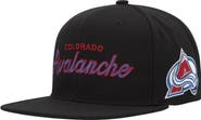 Mitchell & Ness Men's Mitchell & Ness Black Colorado Avalanche Core Team Script 2.0 Snapback Hat