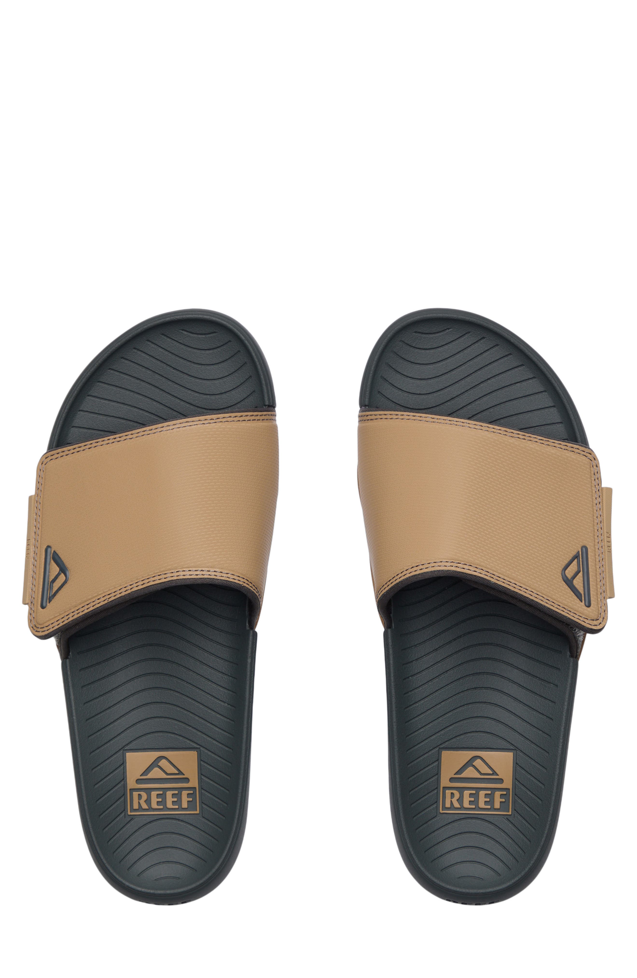Reef Phantom Slab Slide Sandal, Alternate, color, Black/ Tan