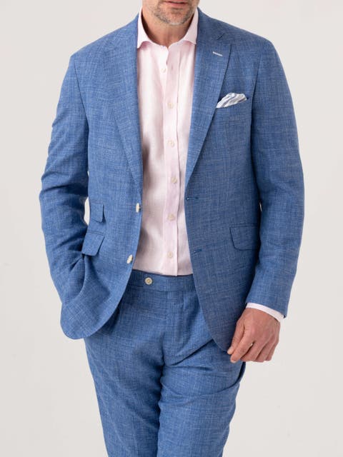 Linen Wool Silk Blend Blazer