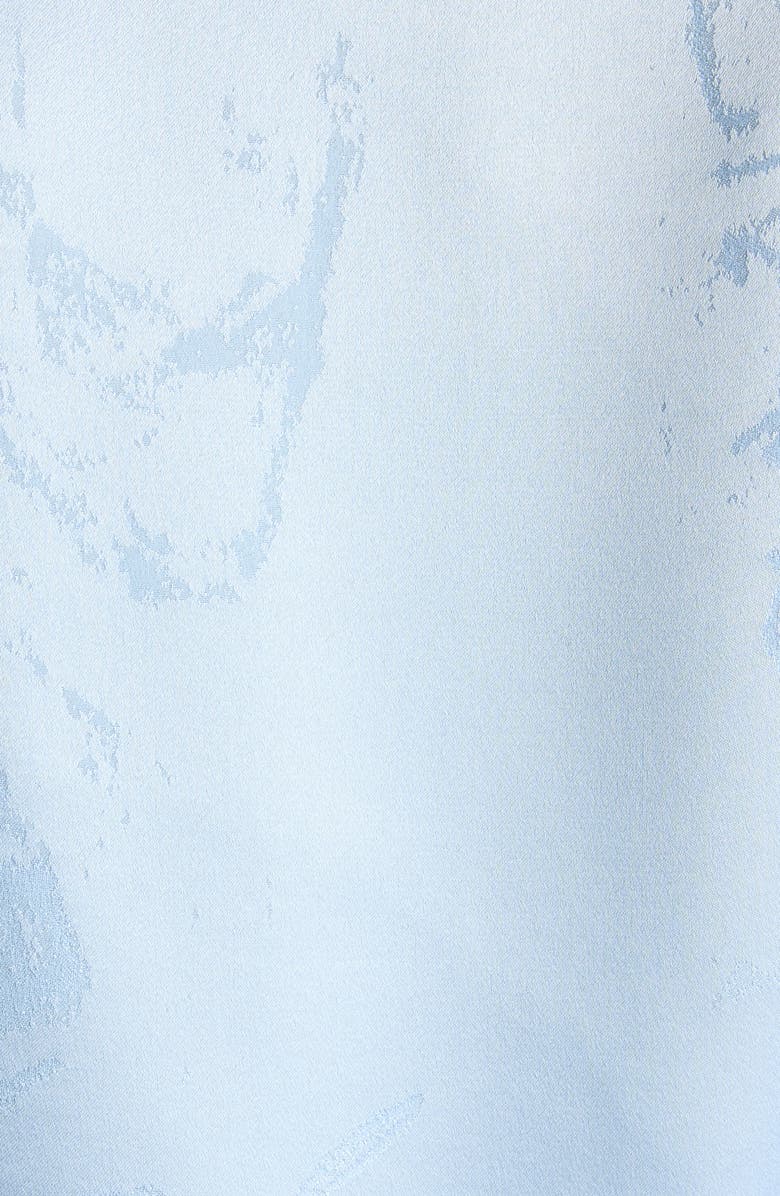 Balenciaga Washed Silk Long Sleeve Wrap Minidress, Alternate, color, 5840 Baby Blue