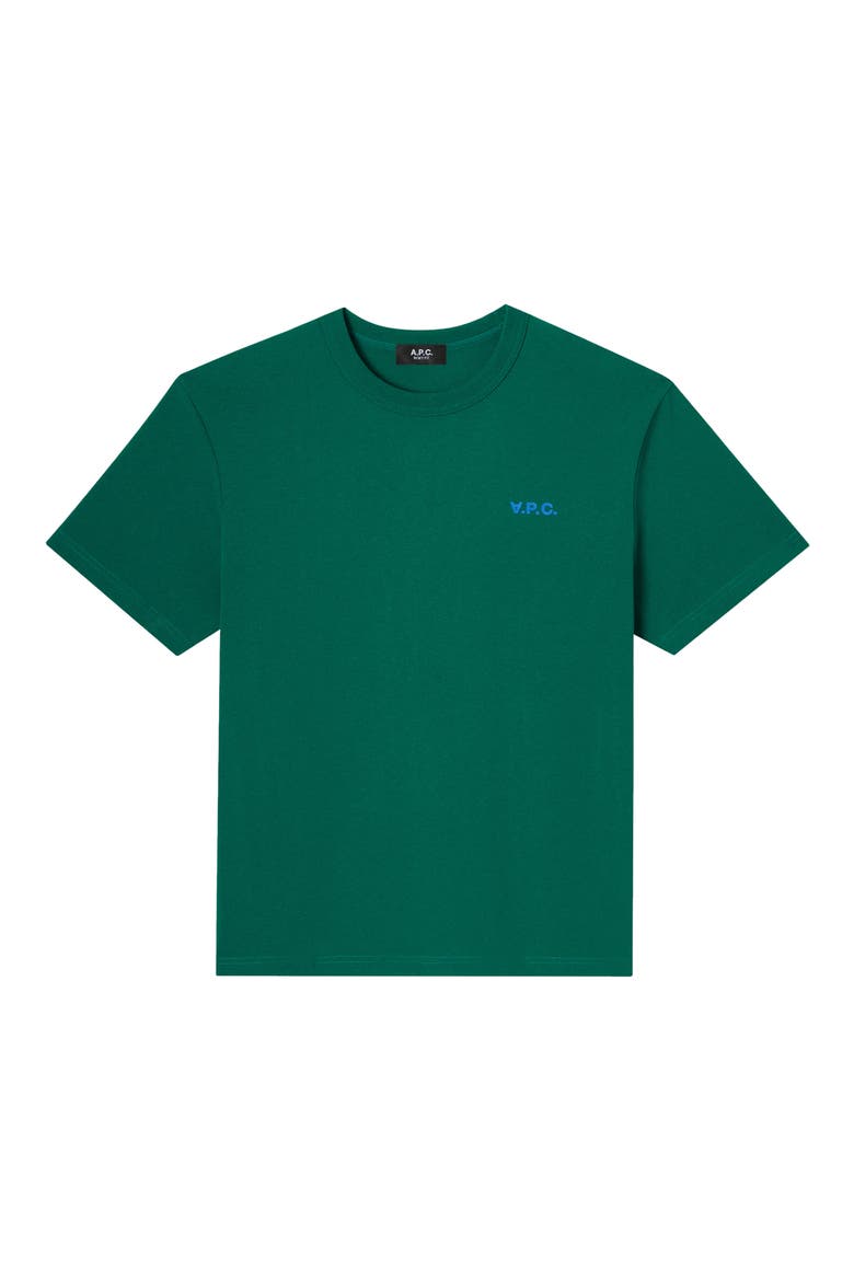 Boxy Organic Cotton T-Shirt, Alternate, color, GREEN / BLUE