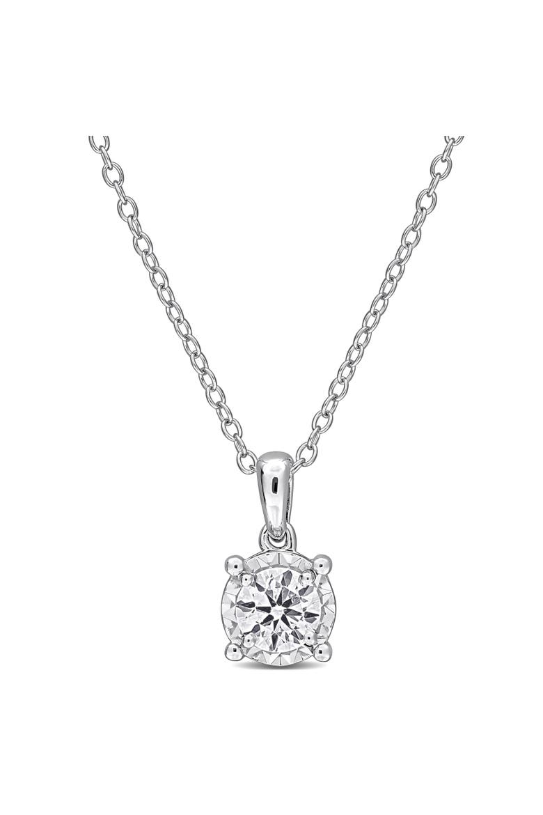 1/2 CTW Lab-Grown Diamond Solitaire Necklace, Main, color, Sterling silver