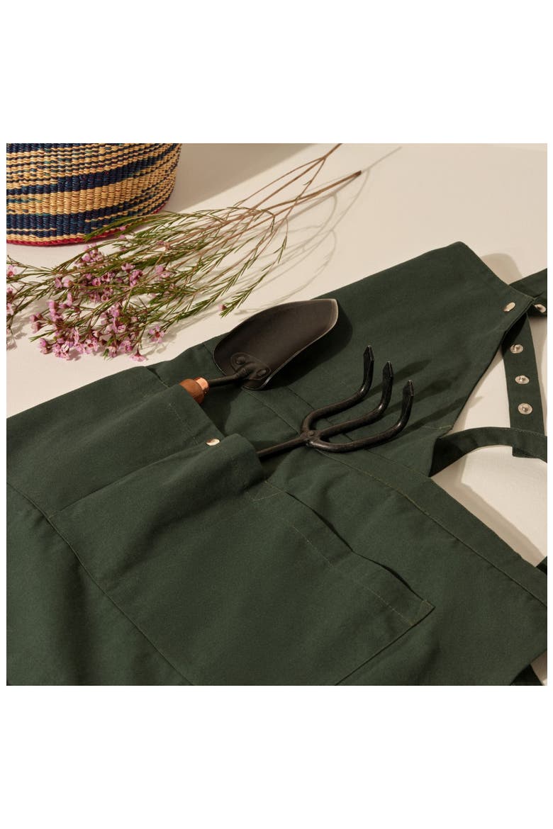 x The Organic Company Canvas Apron, Alternate, color, DARK GREEN