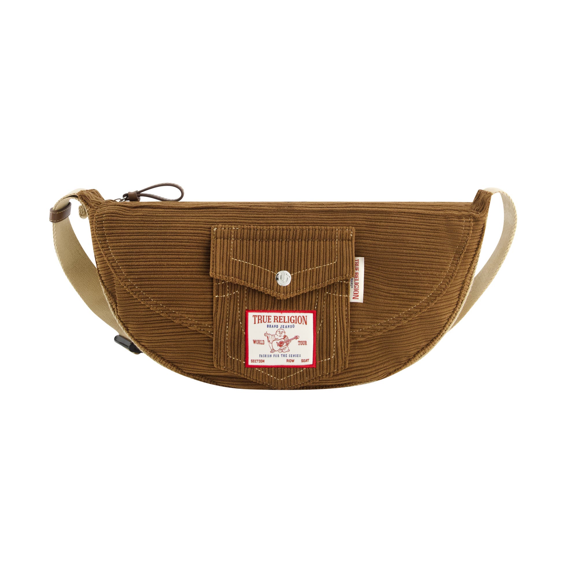 True Religion Corduroy Soft hobo, Main, color, Brown