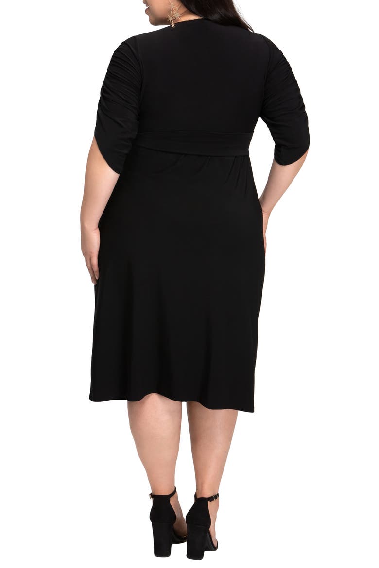 Eden Faux Wrap Dress, Alternate, color, BLACK NOIR