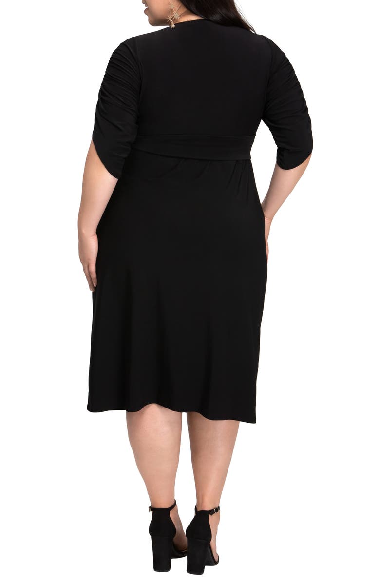 Kiyonna Eden Faux Wrap Dress, Alternate, color,