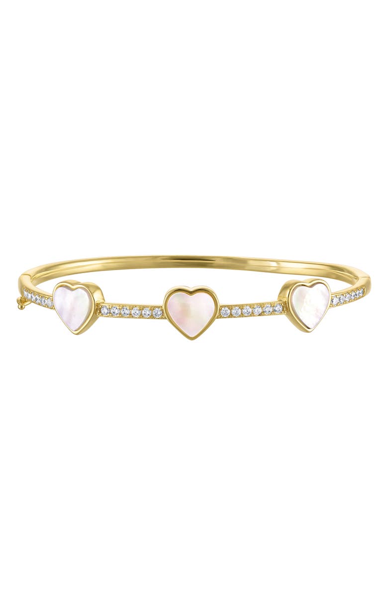 FZN Kids' Cubic Zirconia Heart Bracelet, Main, color, Yellow Gold