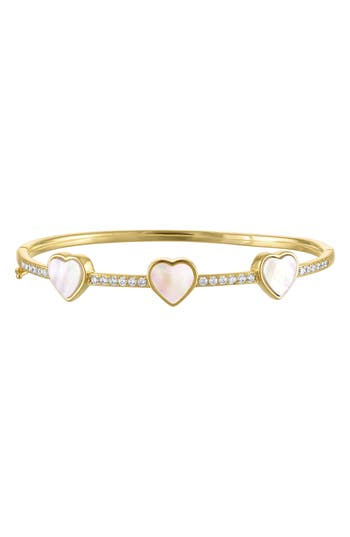 Fzn Kids' Cubic Zirconia Heart Bracelet In Gold