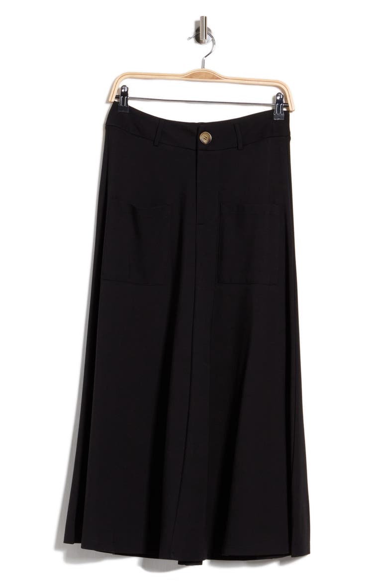 Front Pocket Maxi Skirt, Alternate, color, BLACK