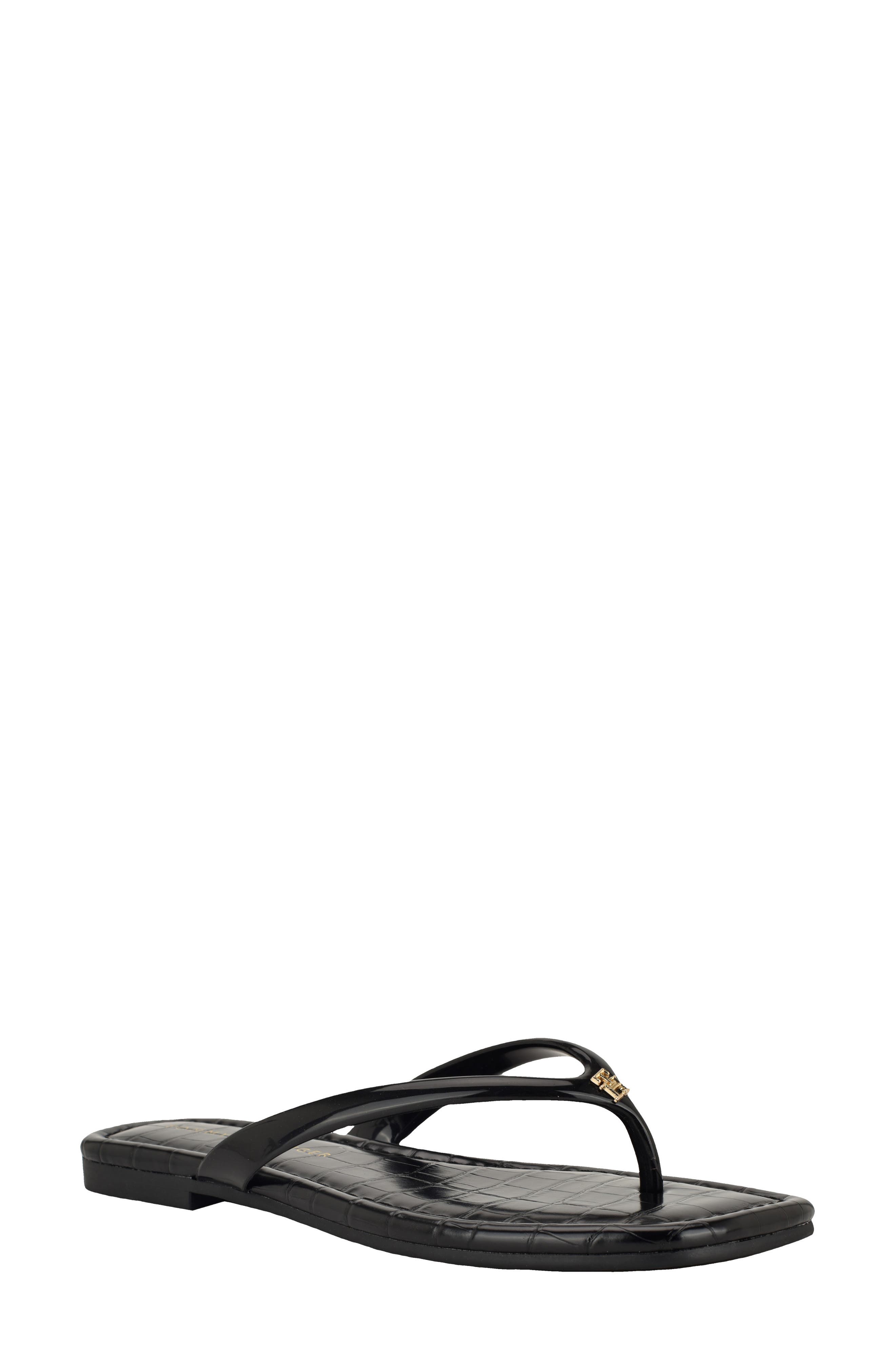 Tommy Hilfiger Vela Flip Flop, Main, color, Black