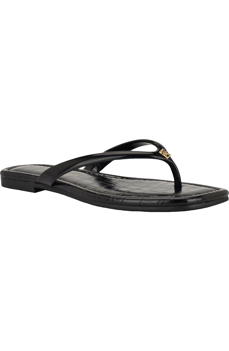 Tommy Hilfiger Vela Flip Flop, Main, color, Black