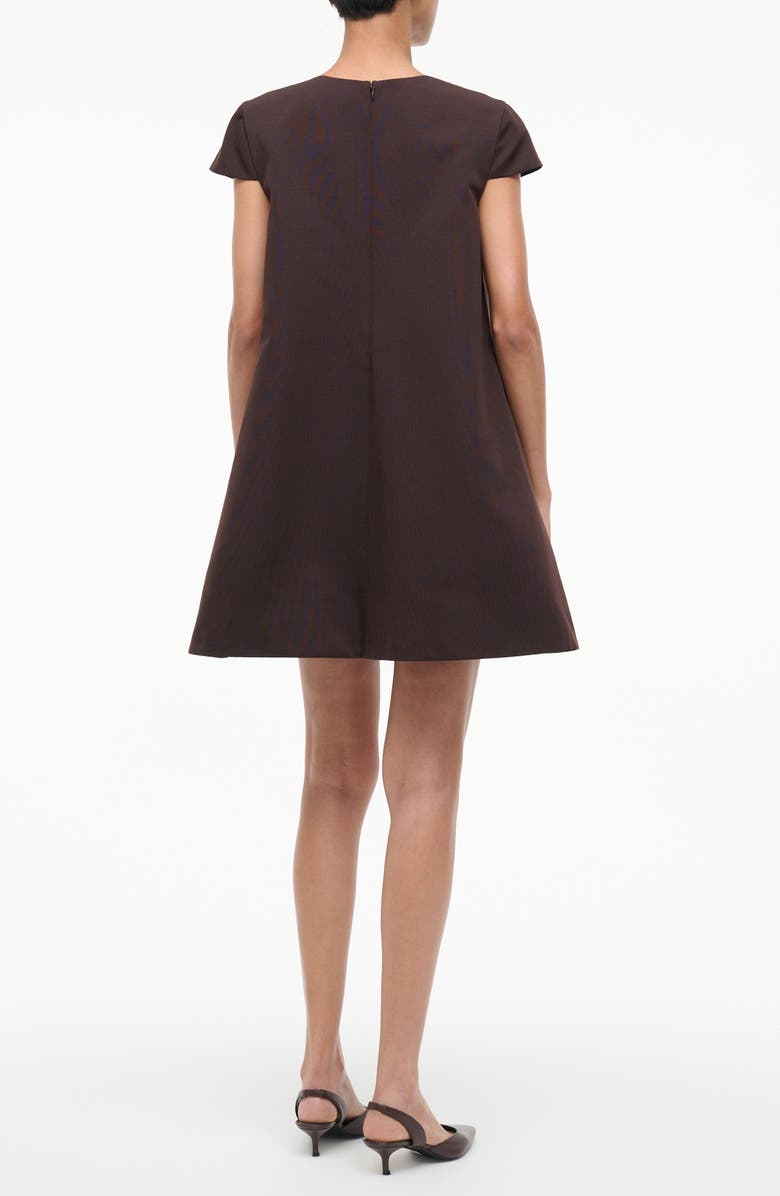 STAUD Mia Cotton Blend Minidress, Alternate, color, Earth