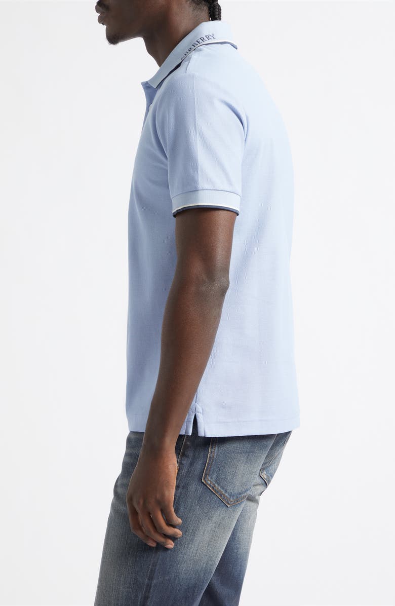 Burberry Evan Cotton Piquè Polo, Alternate, color, Sunbleached Blue