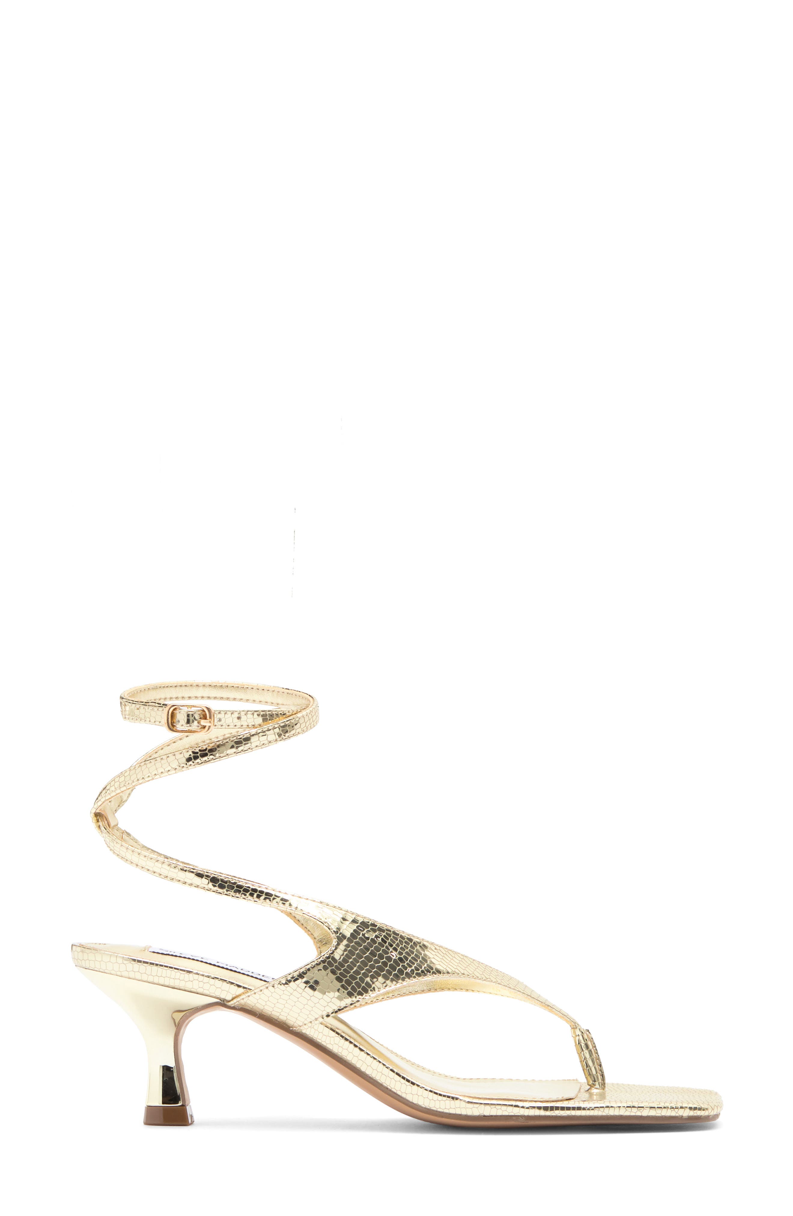 Rayger Ankle Strap Heel Sandal, Alternate, color, GOLD