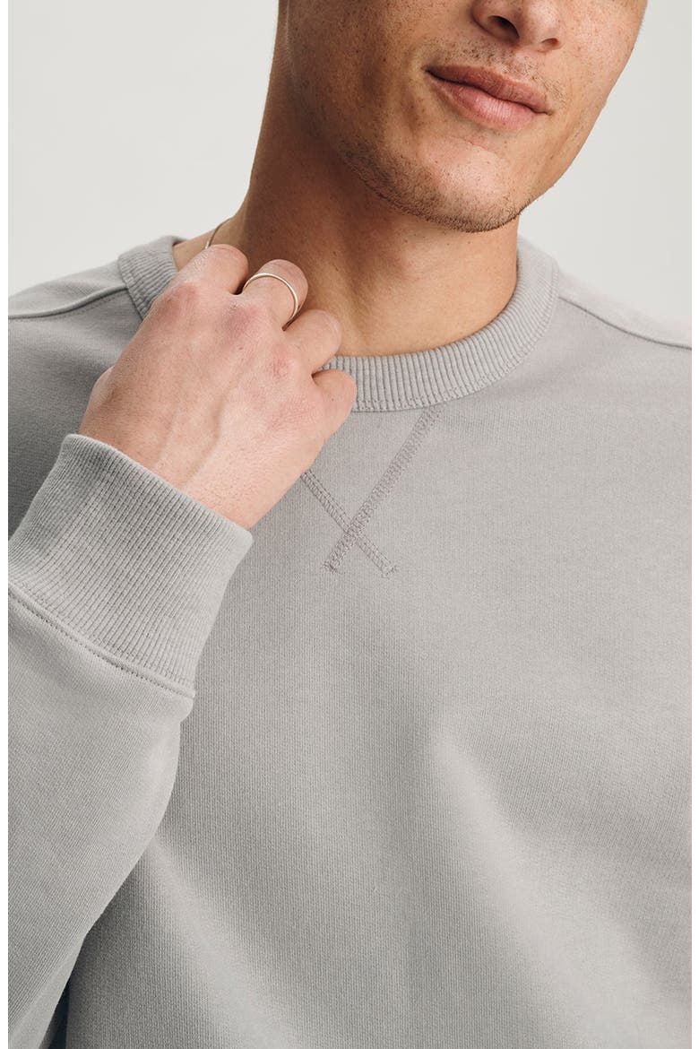 Crewneck Cotton Sweatshirt, Alternate, color, ALLOY