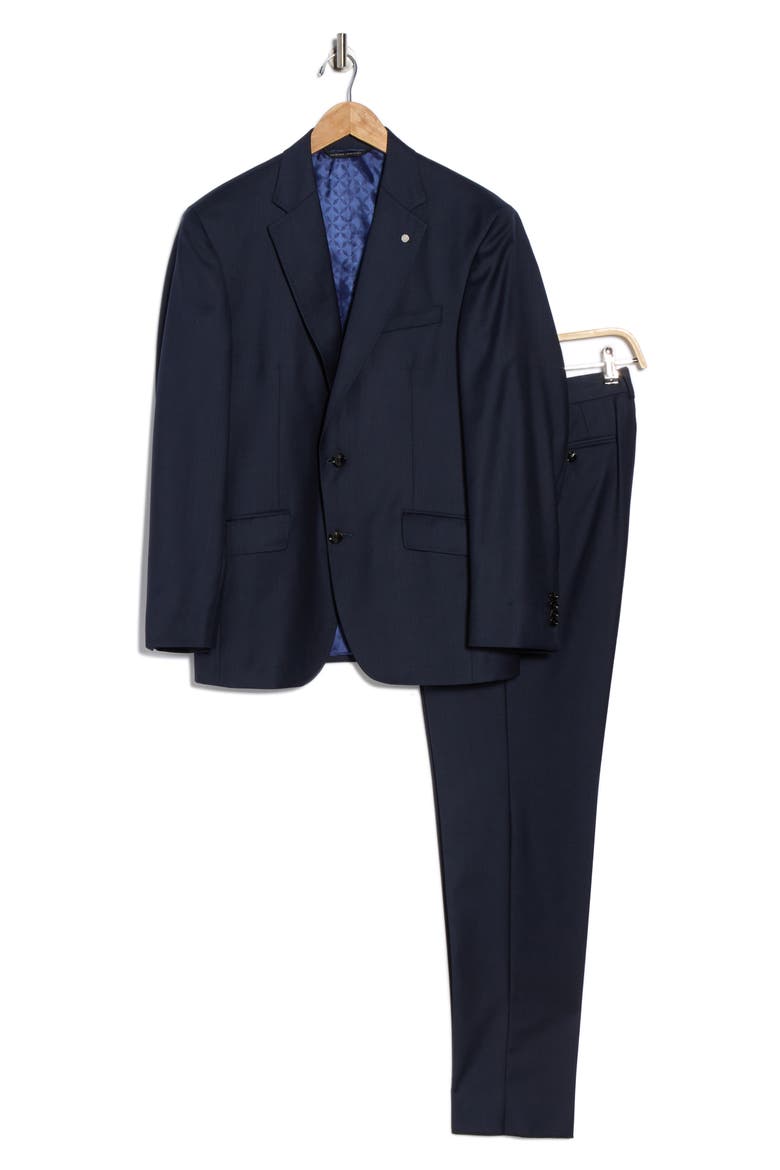 Jones Trim Fit Wool Suit, Alternate, color, NAVY