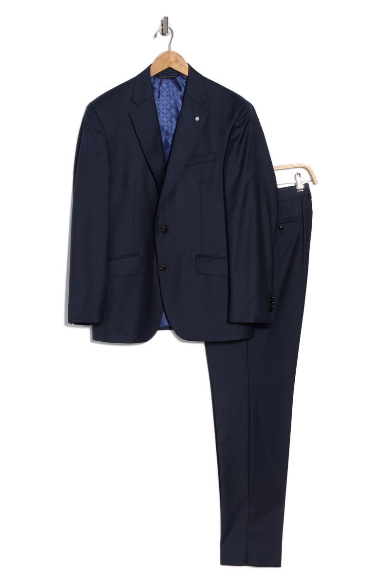 Ted Baker London Jones Trim Fit Wool Suit, Alternate, color, Navy